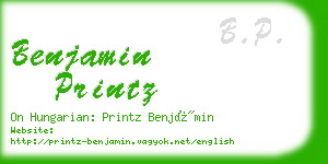 benjamin printz business card